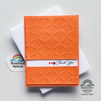 Rainbow Splash Embossing Folder Diamond rsef1 Thank You Card