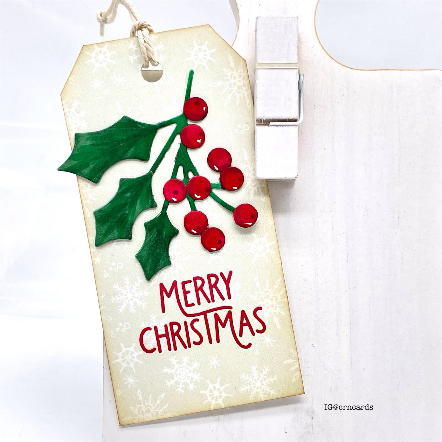 Simon Says Stamp Two Stems And Berries Wafer Dies sssd112979 Christmas Tag