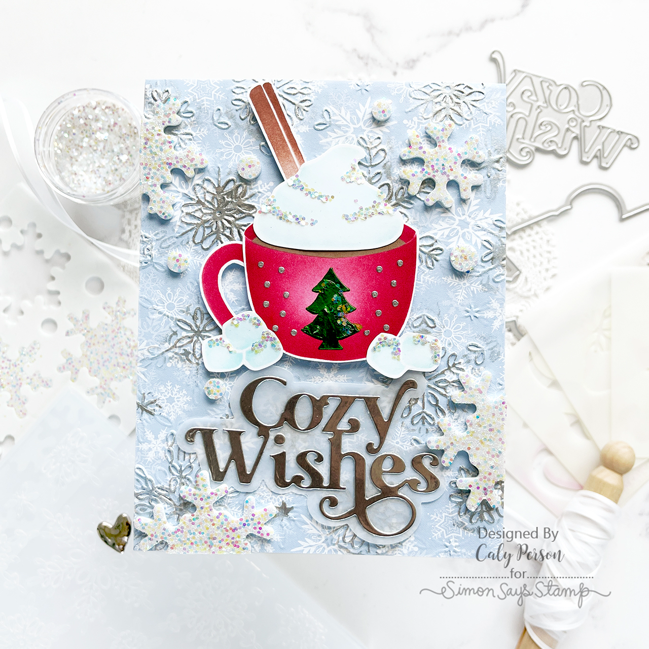 Simon Says Stamp Cozy Wishes Wafer Dies sssd112991 Holiday Card | color-code:ALT01