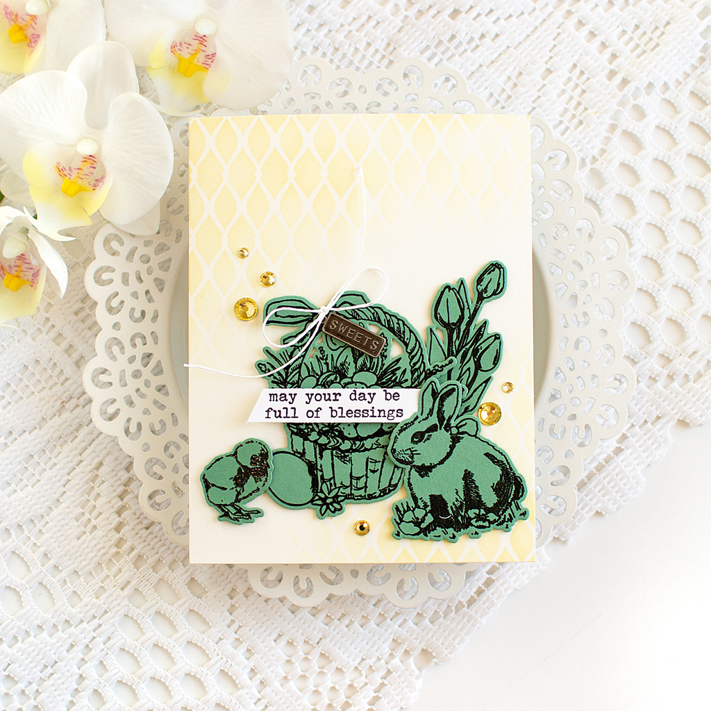 Simon Says Stamp Vintage Bunnies Wafer Dies 1583sdc Easter Card | color-code:ALT08