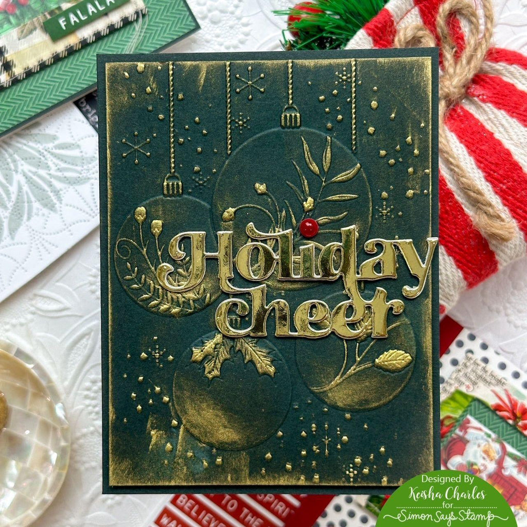 Simon Says Stamp Fancy Holiday Cheer Wafer Dies sssd112992 Christmas Card