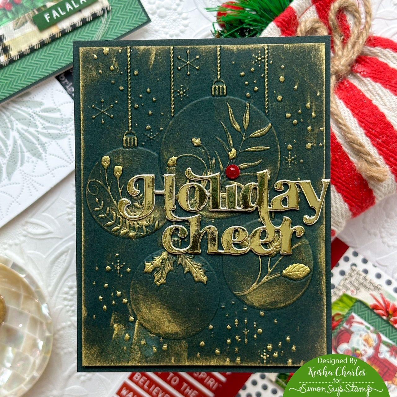 Simon Says Stamp Fancy Holiday Cheer Wafer Dies sssd112992 Christmas Card