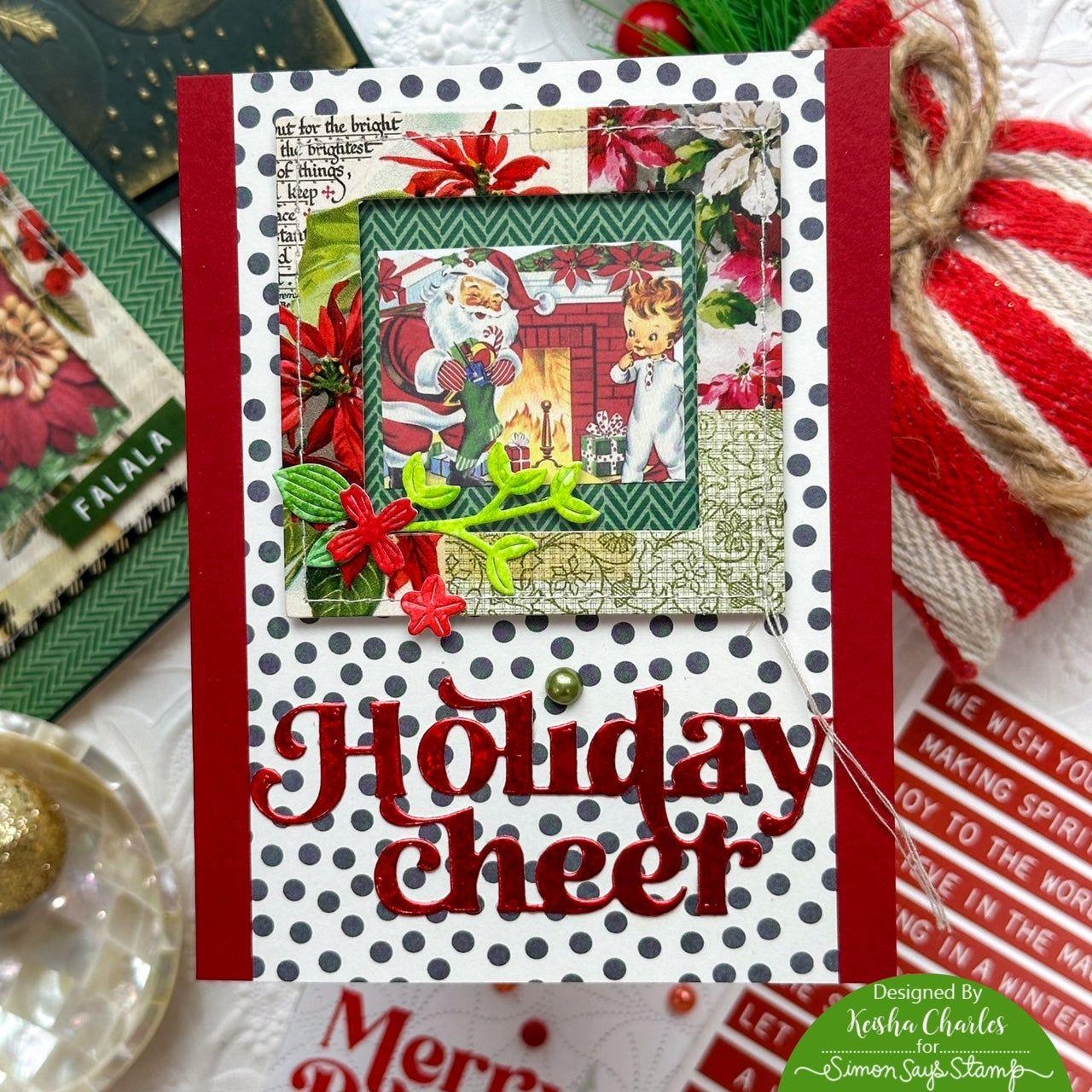 Simon Says Stamp Fancy Holiday Cheer Wafer Dies sssd112992 Christmas Card