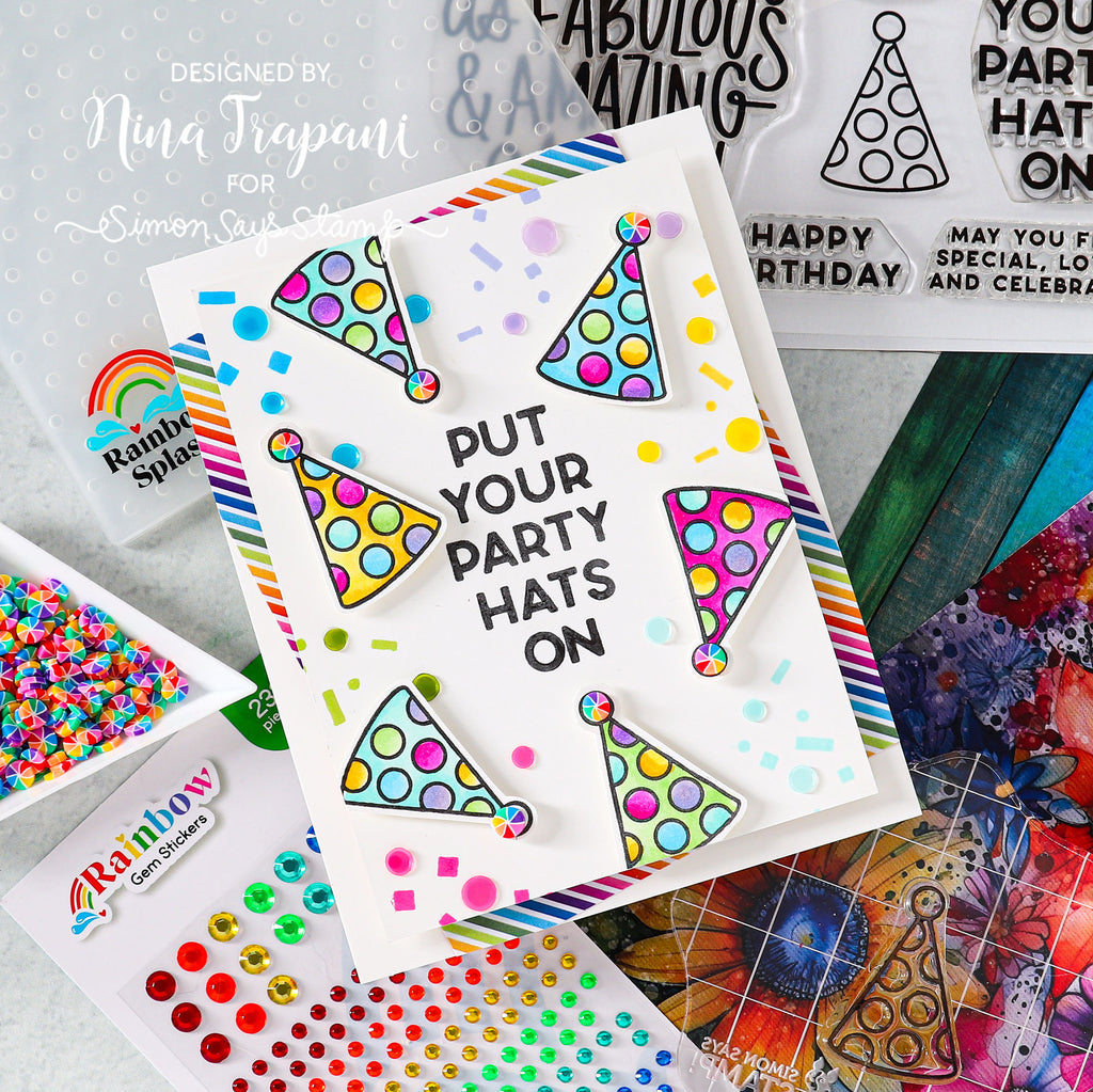 Simon Says Stamp Put Your Party Hats On Wafer Dies sssd112864c Birthday Card | color-code:ALT01