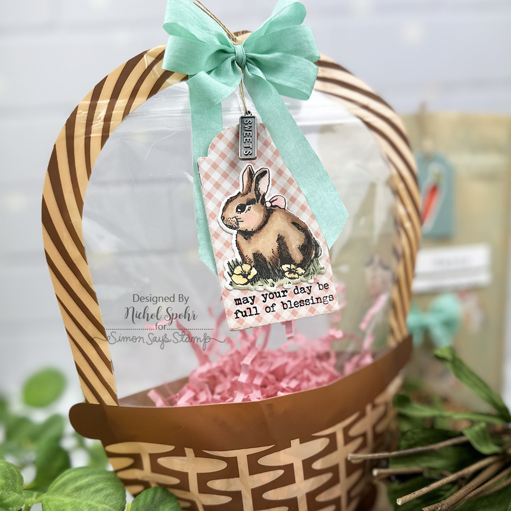 Simon Says Stamp Vintage Bunnies Wafer Dies 1583sdc Easter Tag | color-code:ALT01