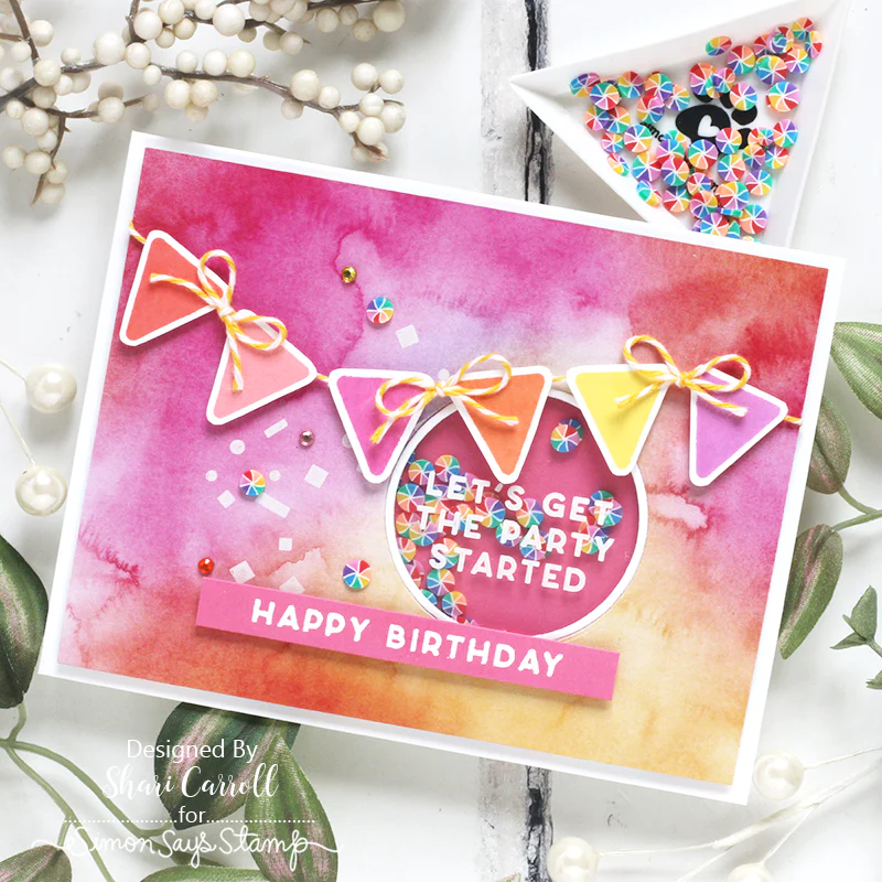 Simon Says Stamps And Dies Put Your Party Hats On set690ph Season Of Wonder Birthday Card