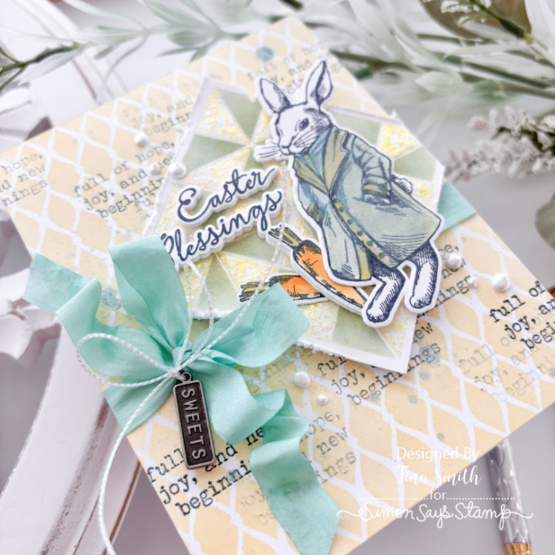 Simon Says Stamp Vintage Bunnies Wafer Dies 1583sdc Easter Card | color-code:ALT02