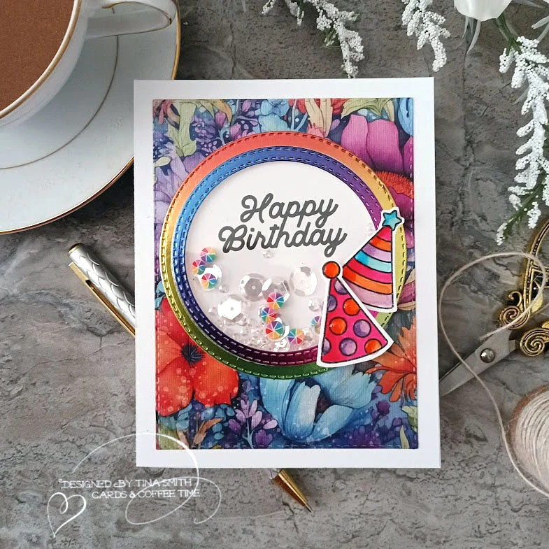 Simon Says Stamps And Dies Put Your Party Hats On set690ph Season Of Wonder Birthday Card