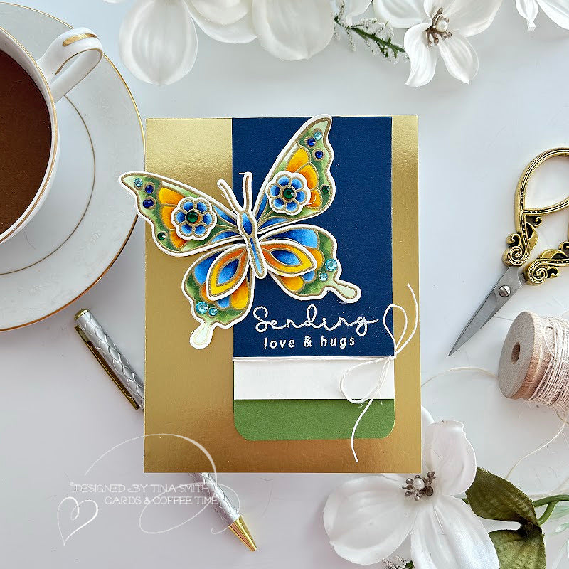 Simon Says Stamp Mix and Match Butterflies Single Wafer Dies 1012sdc Splendor Love and Hugs Card | color-code:ALT02