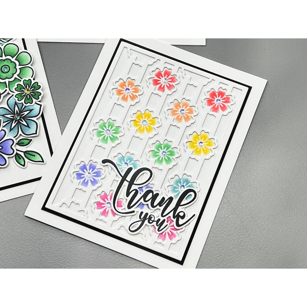 Gina K Designs for Simon Says Stamp Bold Blooms Plate Wafer Die 1355sdc Thank You Card | color-code:ALT01