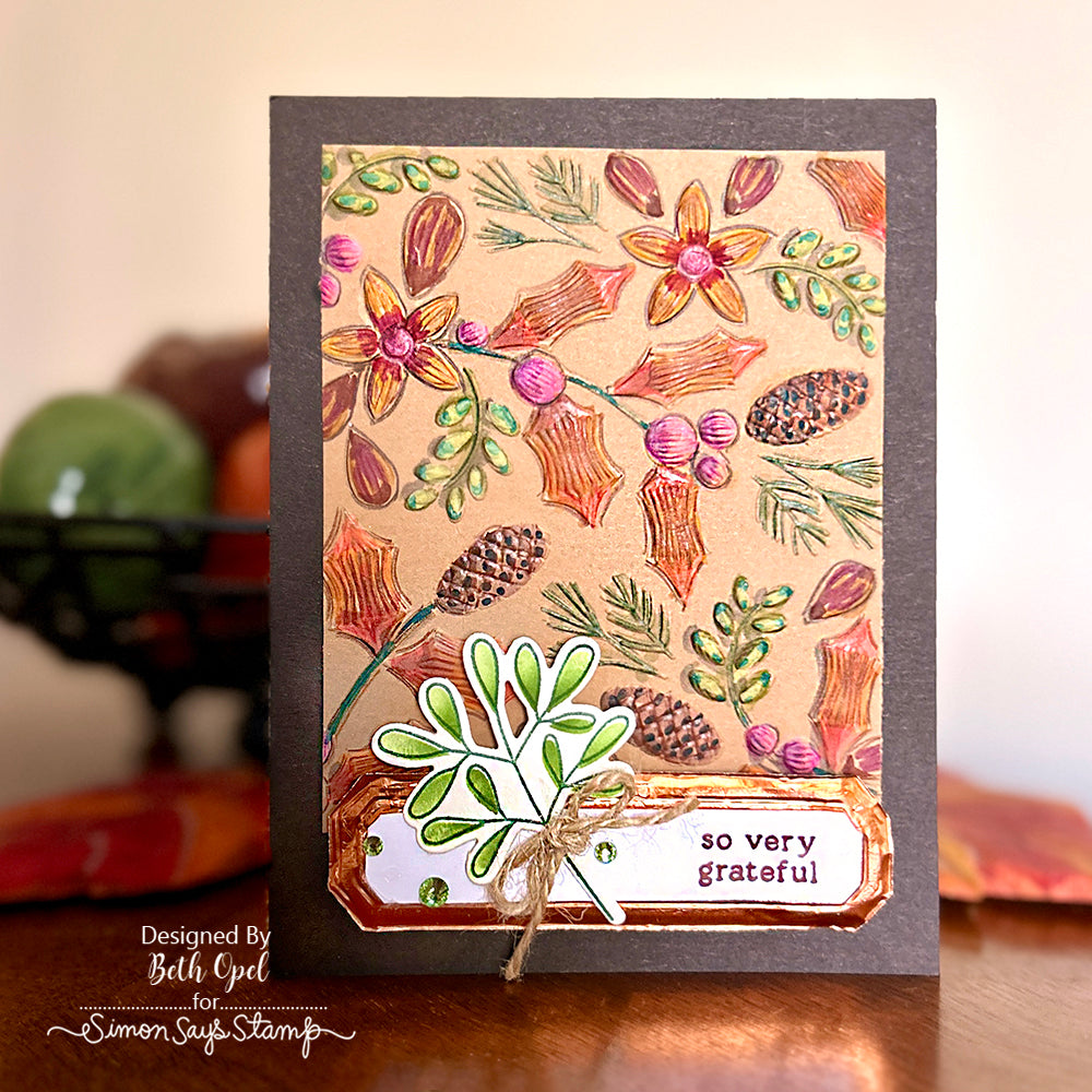 Simon Says Stamp Two Step Simple Leaves Wafer Dies 1118sdc Grateful Card | color-code:ALT07
