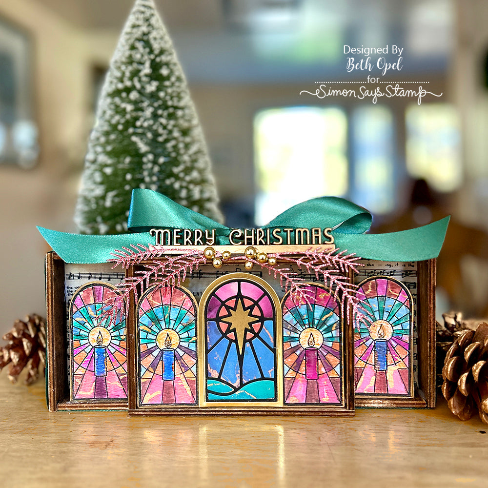 Simon Says Stamps and Dies Stained Glass Christmas set884sg Christmas Mixed Media | color-code:ALT01