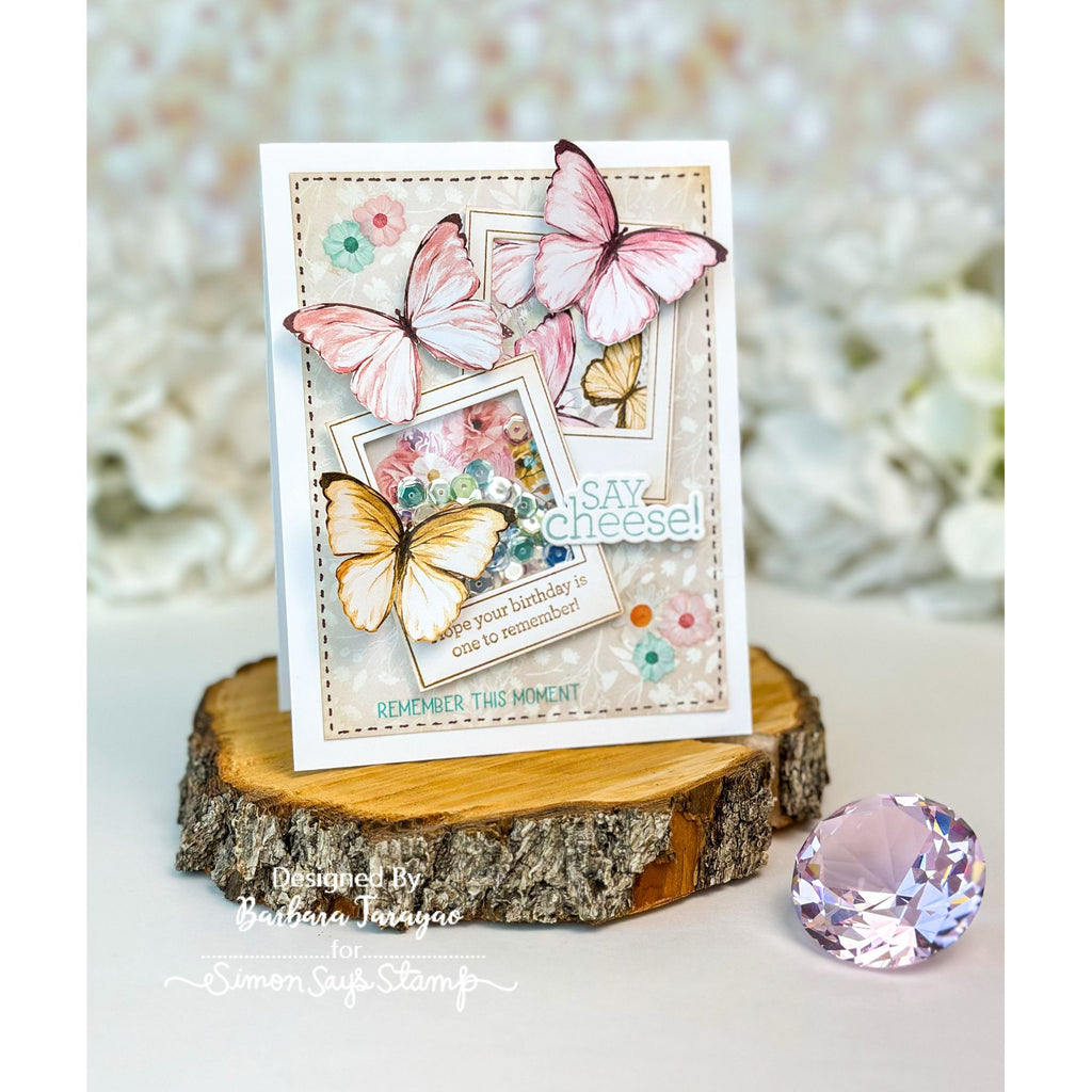 CZ Design Stamps and Dies Modern Scrapbook set981ms Birthday Card