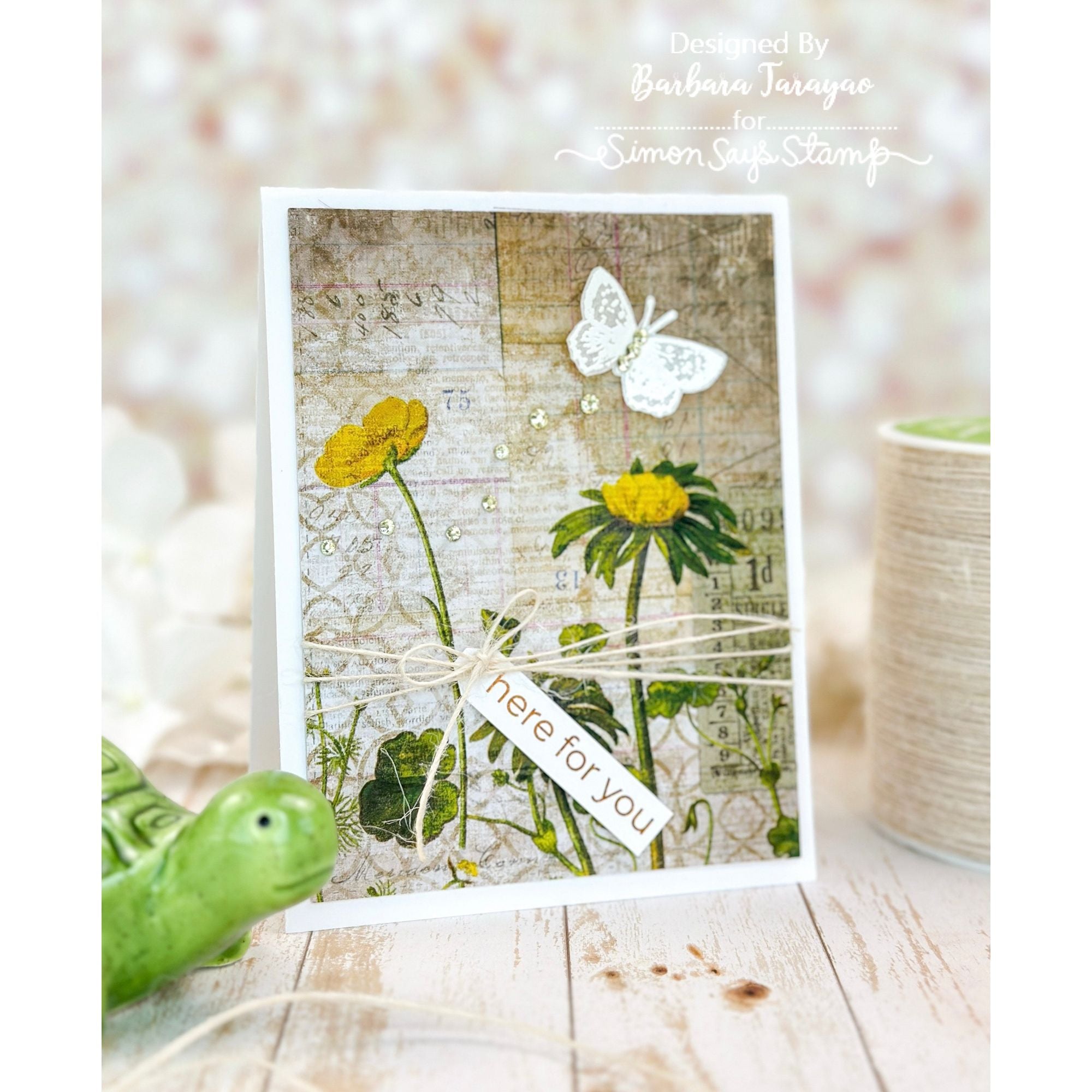 Simon Says Stamp Beautiful and Curious Wafer Dies 1356sdc Here for You Card