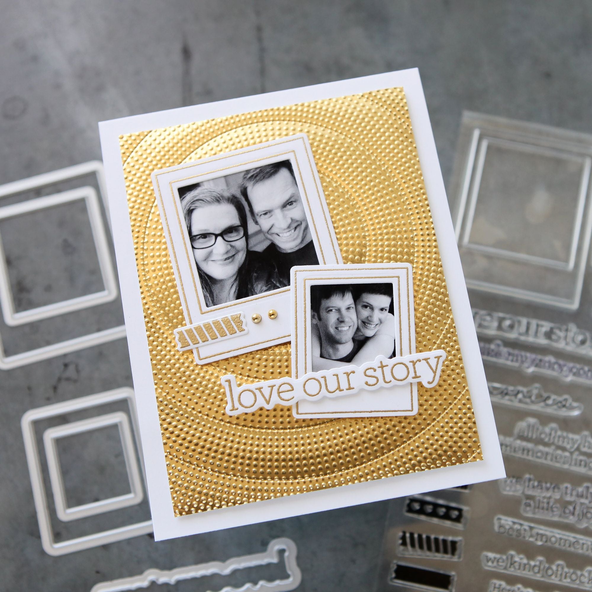 CZ Design Modern Scrapbook Wafer Dies czd261c Moments in Time Anniversary Card | color-code:ALT03