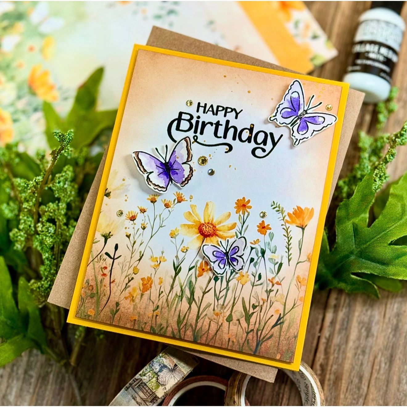 Simon Says Stamp Butterfly Blossoms Wafer Dies 1317sdc Birthday Card