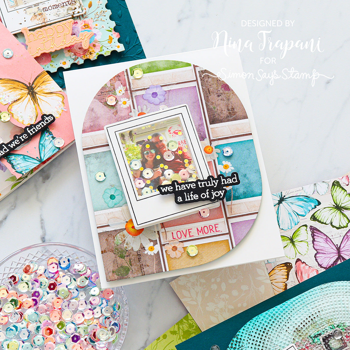 CZ Design Modern Scrapbook Wafer Dies czd261c Moments in Time Love Card | color-code:ALT09