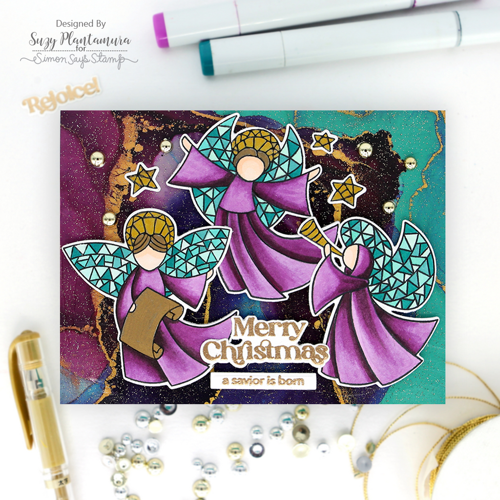 Simon Says Stamps and Dies Stained Glass Christmas set884sg Christmas Card | color-code:ALT05