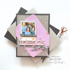 CZ Design Stamps and Dies Modern Scrapbook set981ms Friend Card