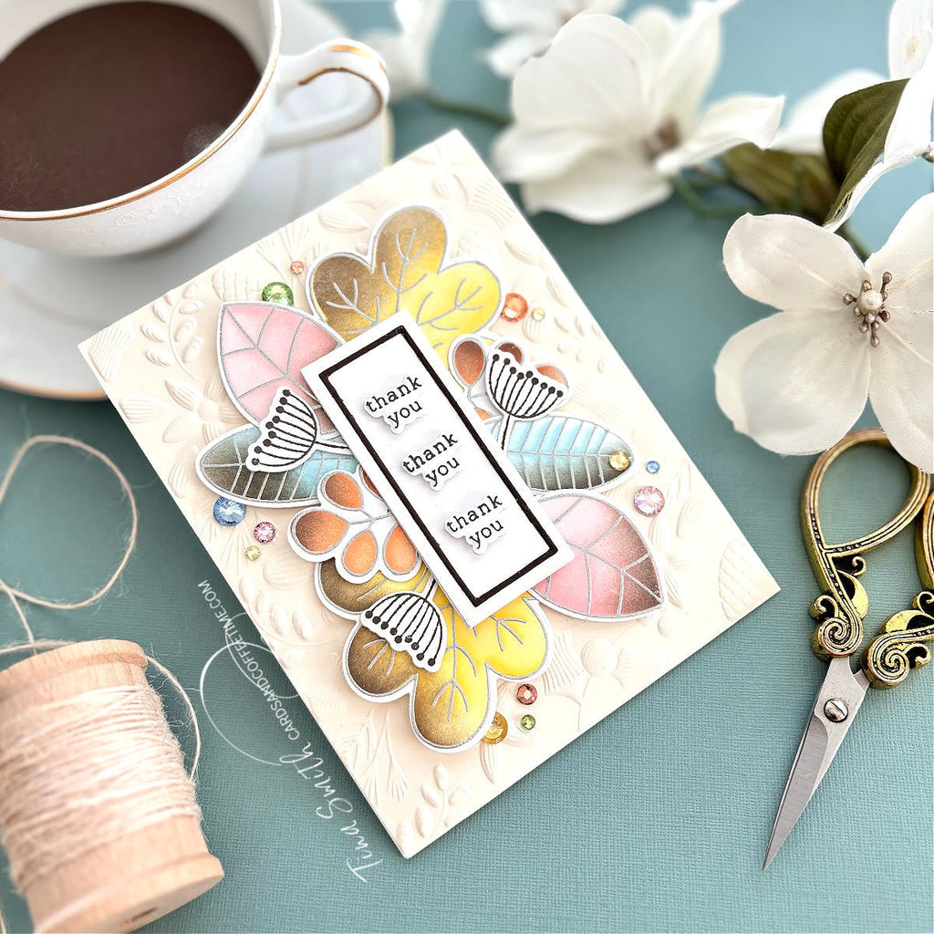 Simon Says Stamp Two Step Simple Leaves Wafer Dies 1118sdc Thanks Card | color-code:ALT06