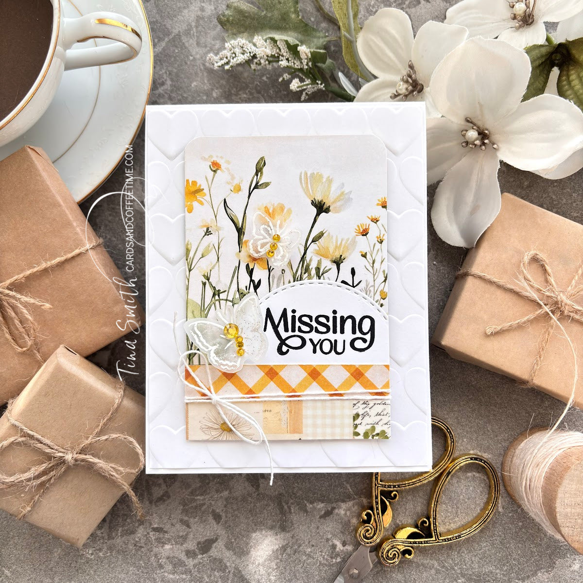 Simon Says Stamp Butterfly Blossoms Wafer Dies 1317sdc Miss You Card | color-code:ALT05