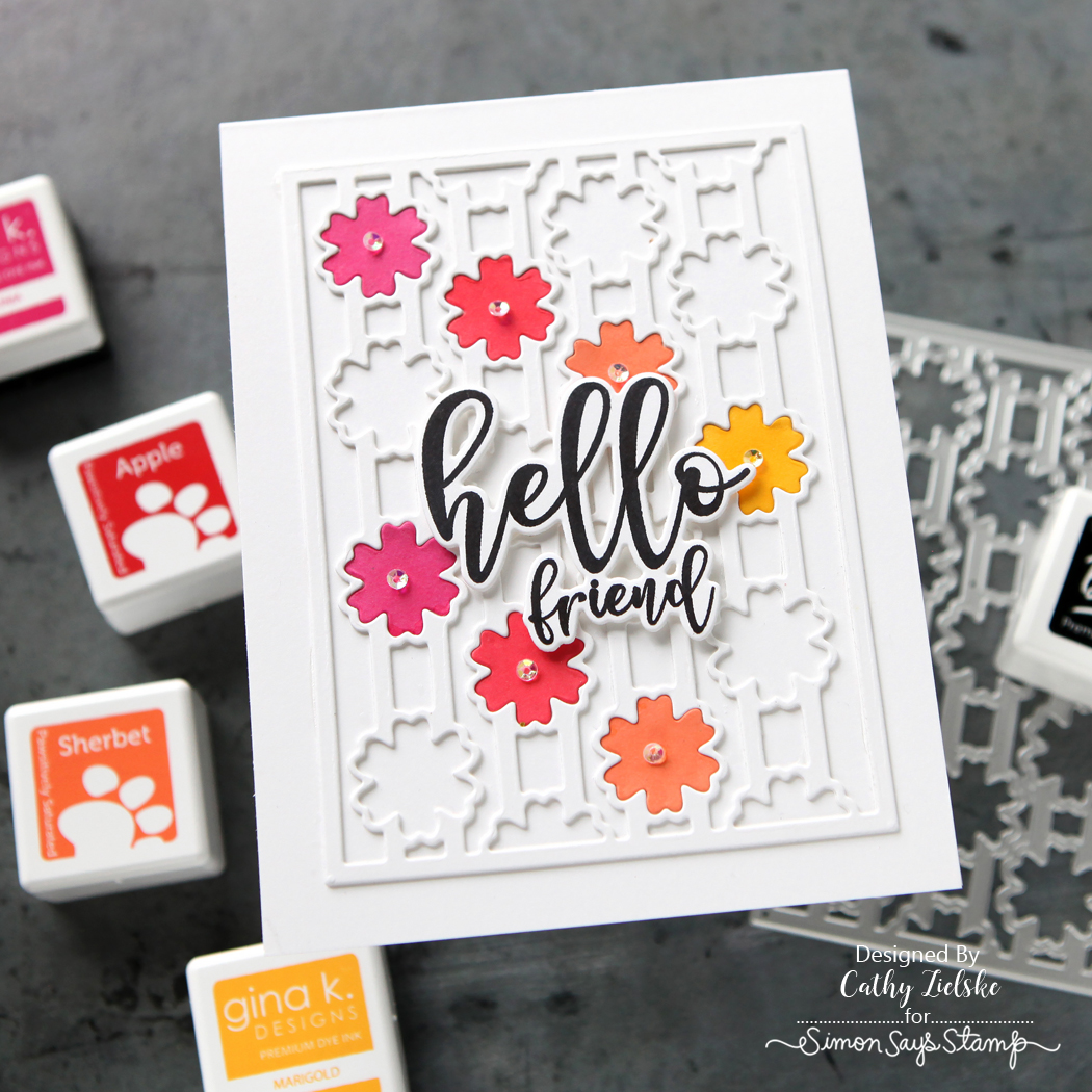 Gina K Designs for Simon Says Stamp Bold Blooms Wafer Dies 1354sdc Friend Card | color-code:ALT06
