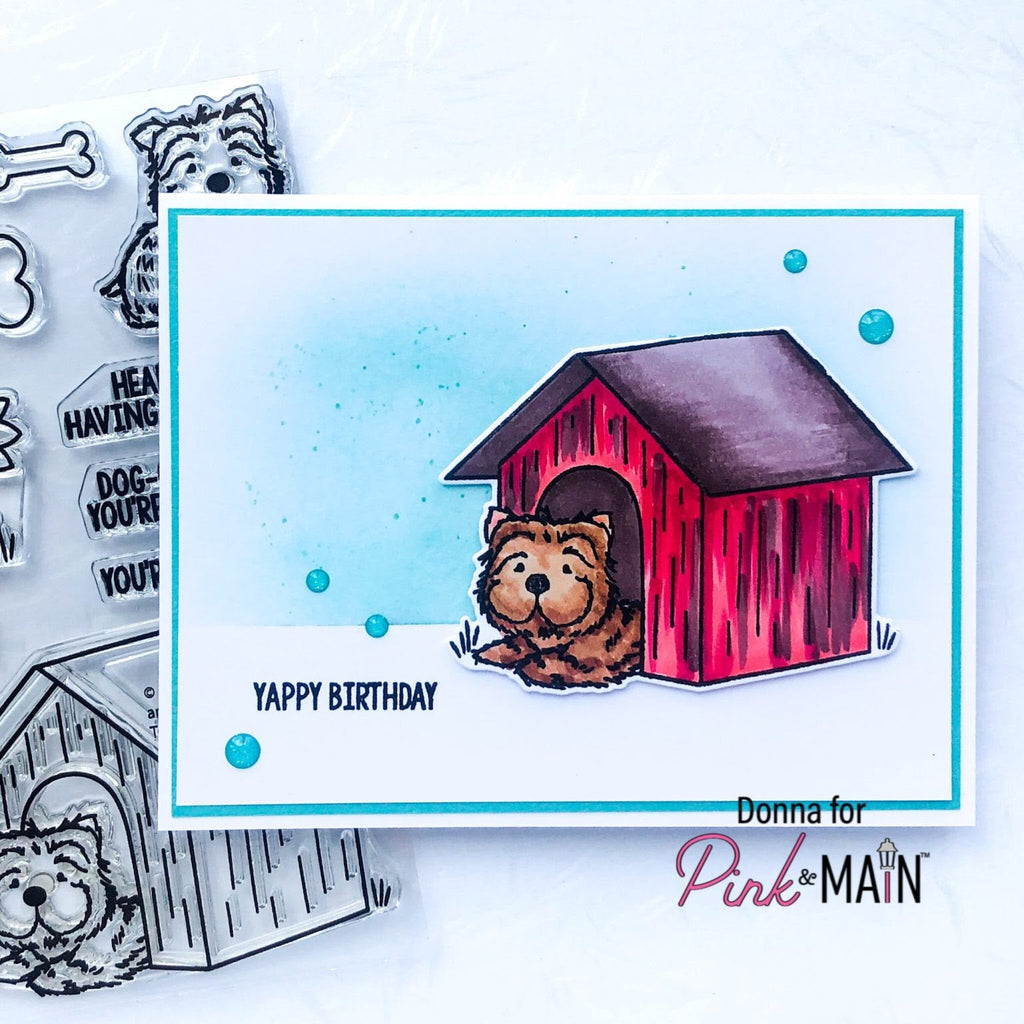 Pink and Main June Pup Clear Stamps PM0632 Birthday