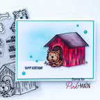 Pink and Main June Pup Clear Stamps PM0632 Birthday
