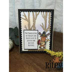 Riley And Company Funny Bones Thoughts and Prayers Cling Rubber Stamp rwd-1194 turkey