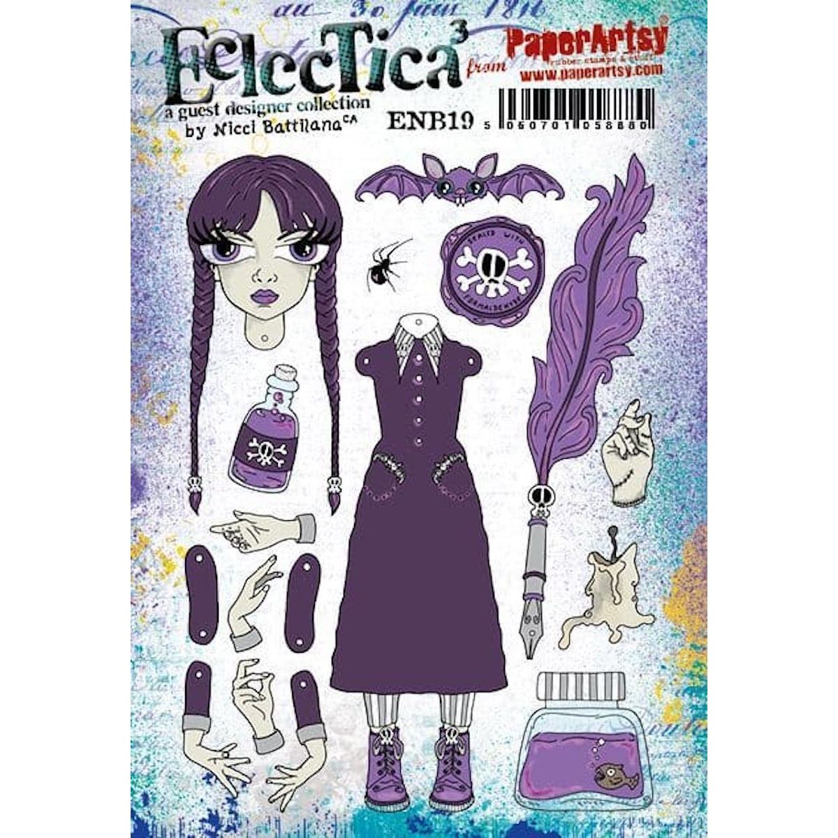 Paper Artsy E3 Nicci Battilana Cling Stamps enb19