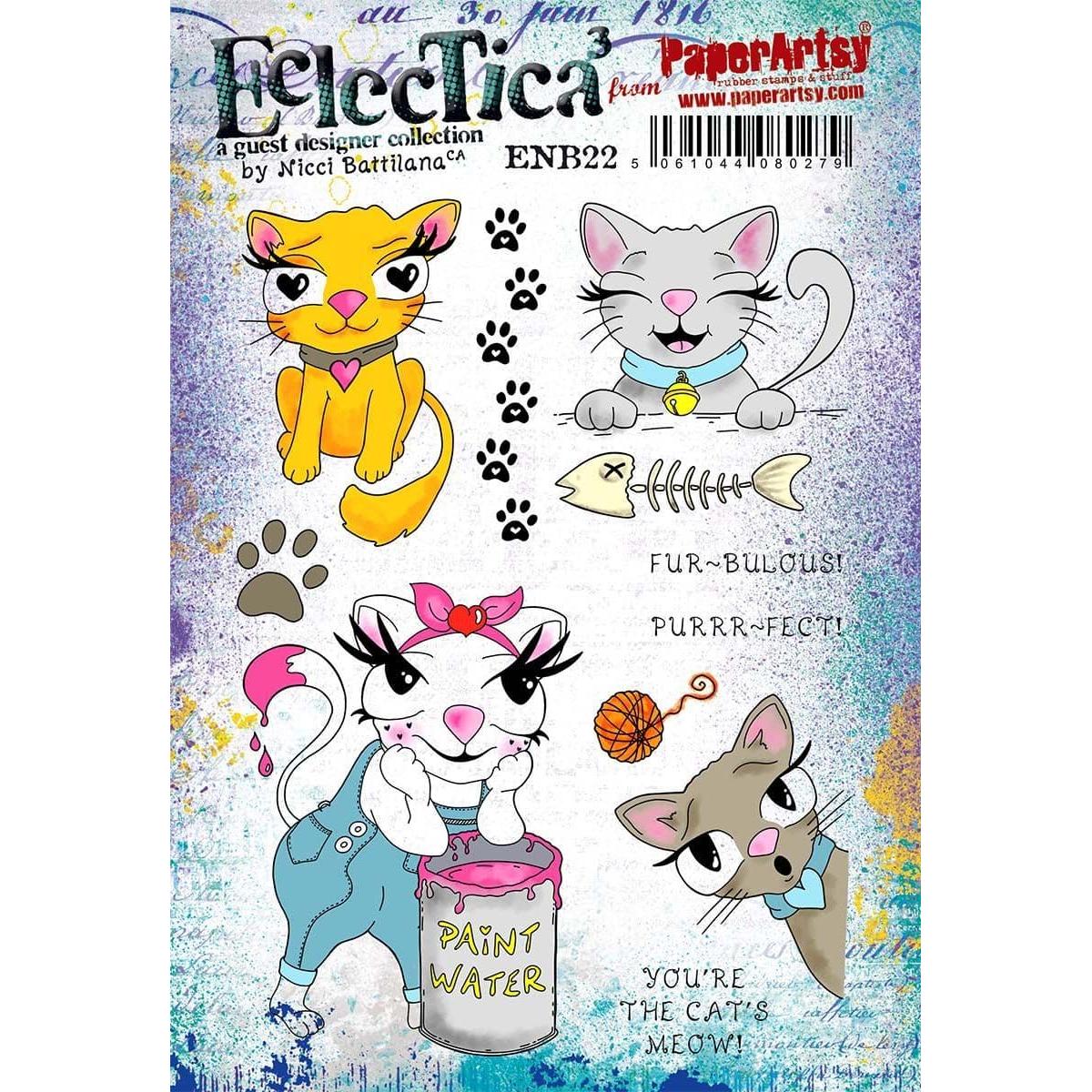 Paper Artsy E3 Nicci Battilana Cling Stamps enb22