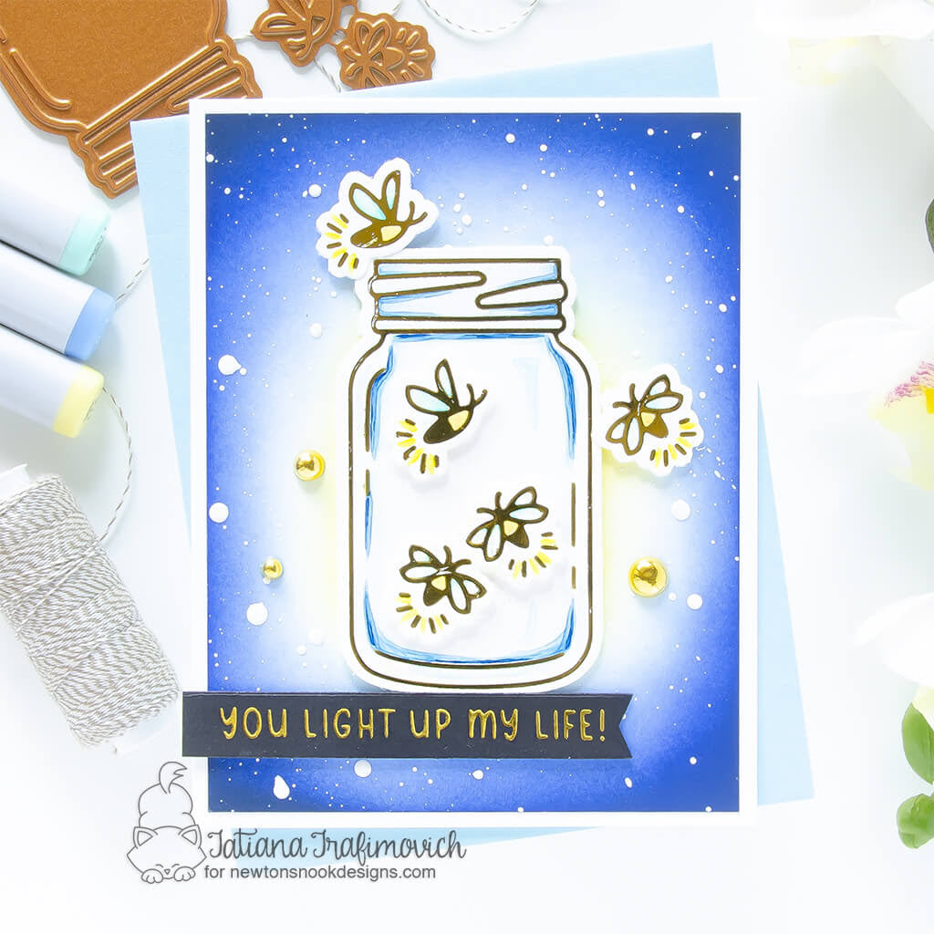 Newton's Nook Fireflies Hot Foil Plate and Die Set NN2305HF1 you light up my life