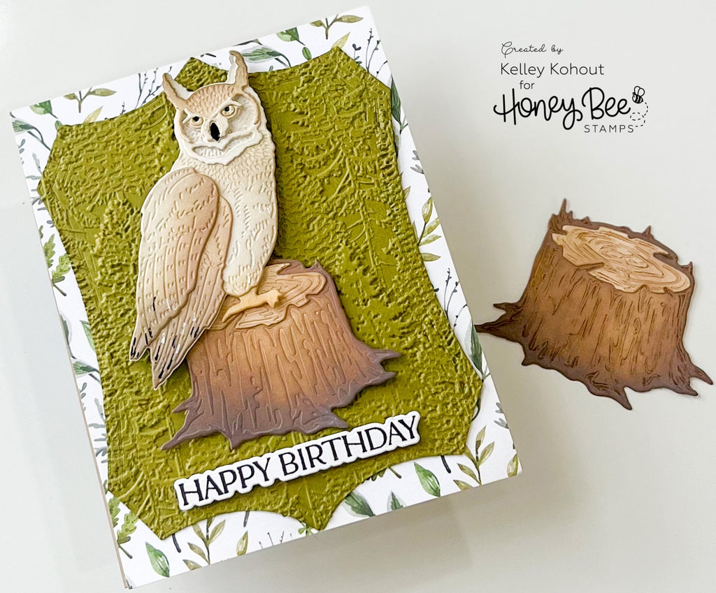 Honey Bee Lovely Layers Slice And Stump Die Set hbds-llslst Masculine Happy Birthday Card | color-code:ALT01