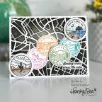 Honey Bee Road Map Background Stencil hbsl-151 State Travel Card