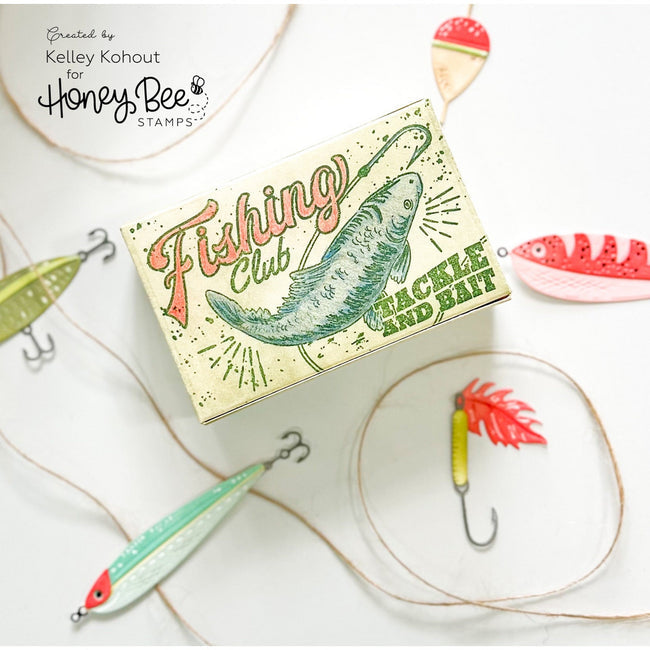 Honey Bee Lucky Lures Clear Stamp Set hbst-493 Fishing Club Project | color-code:ALT01
