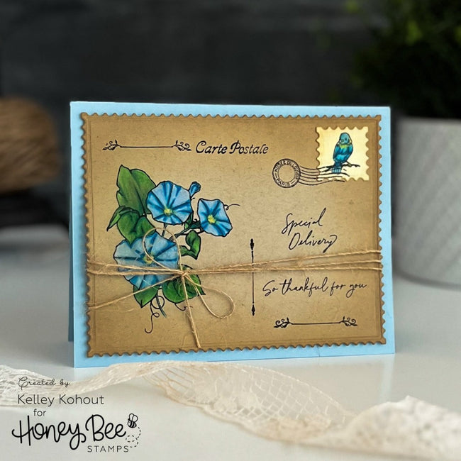 Honey Bee Lovely Layouts Posted Dies hbds-llpstd Carte Postale Card