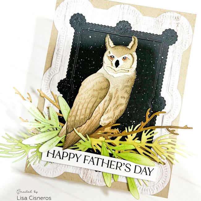 Honey Bee Lovely Layers Owl Die Set hbds-llowl Happy Father's Day
