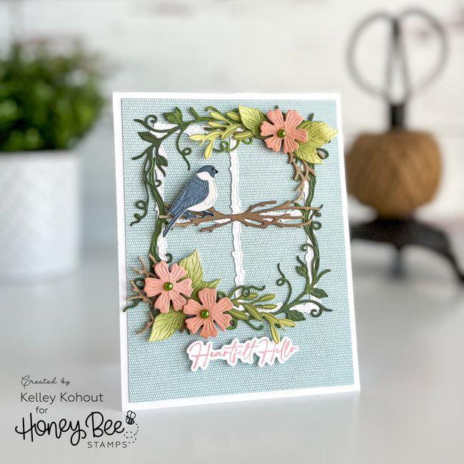 Honey Bee Lovely Layers Seasonal Frame Dies hbds-llsefr Heartfelt Hello Card | color-code:ALT02