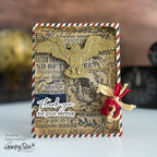 Honey Bee Land Of The Free Cling Stamp hbst-595 Thank You For Your Service Card