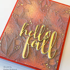 Honey Bee Fall Leaves 3D Embossing Folder hbef-009 Hello Fall Card