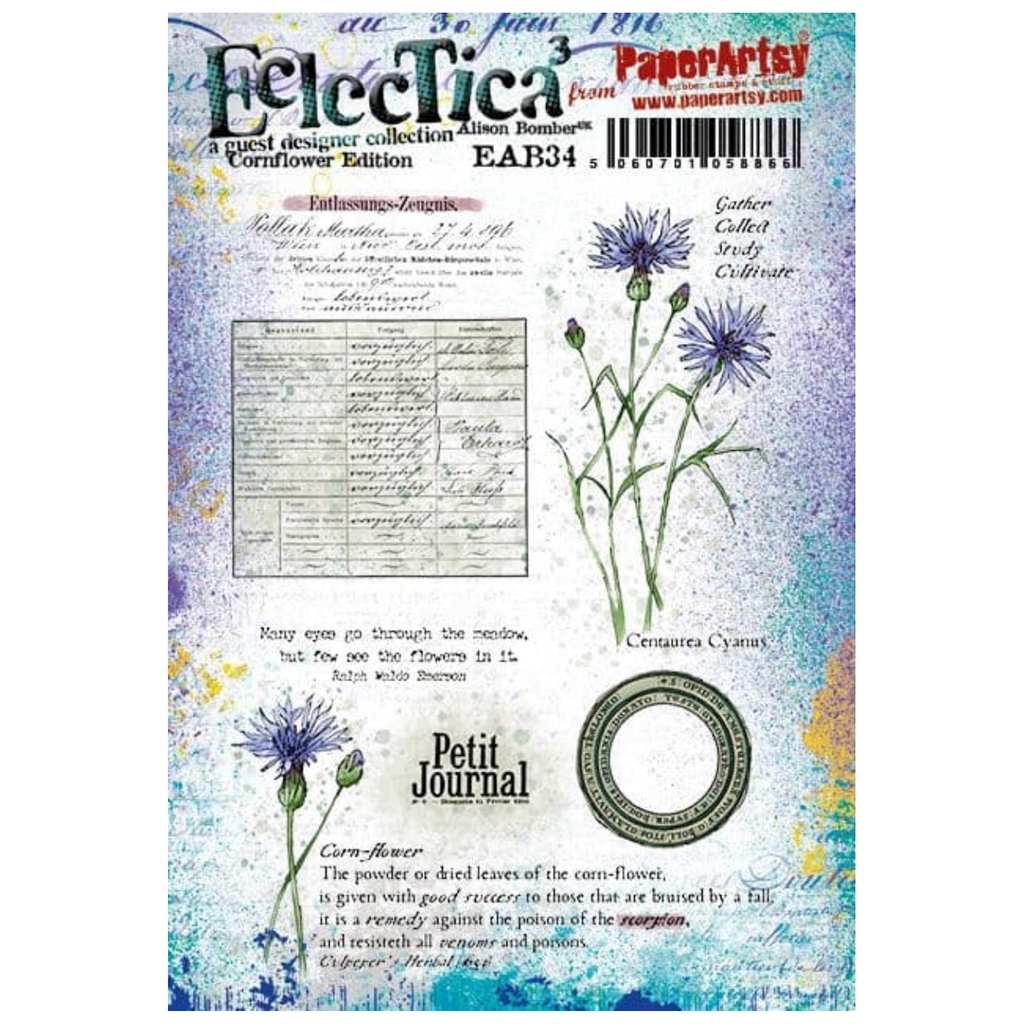 Paper Artsy Alison Bomber Cornflower Edition Cling Stamps eab34