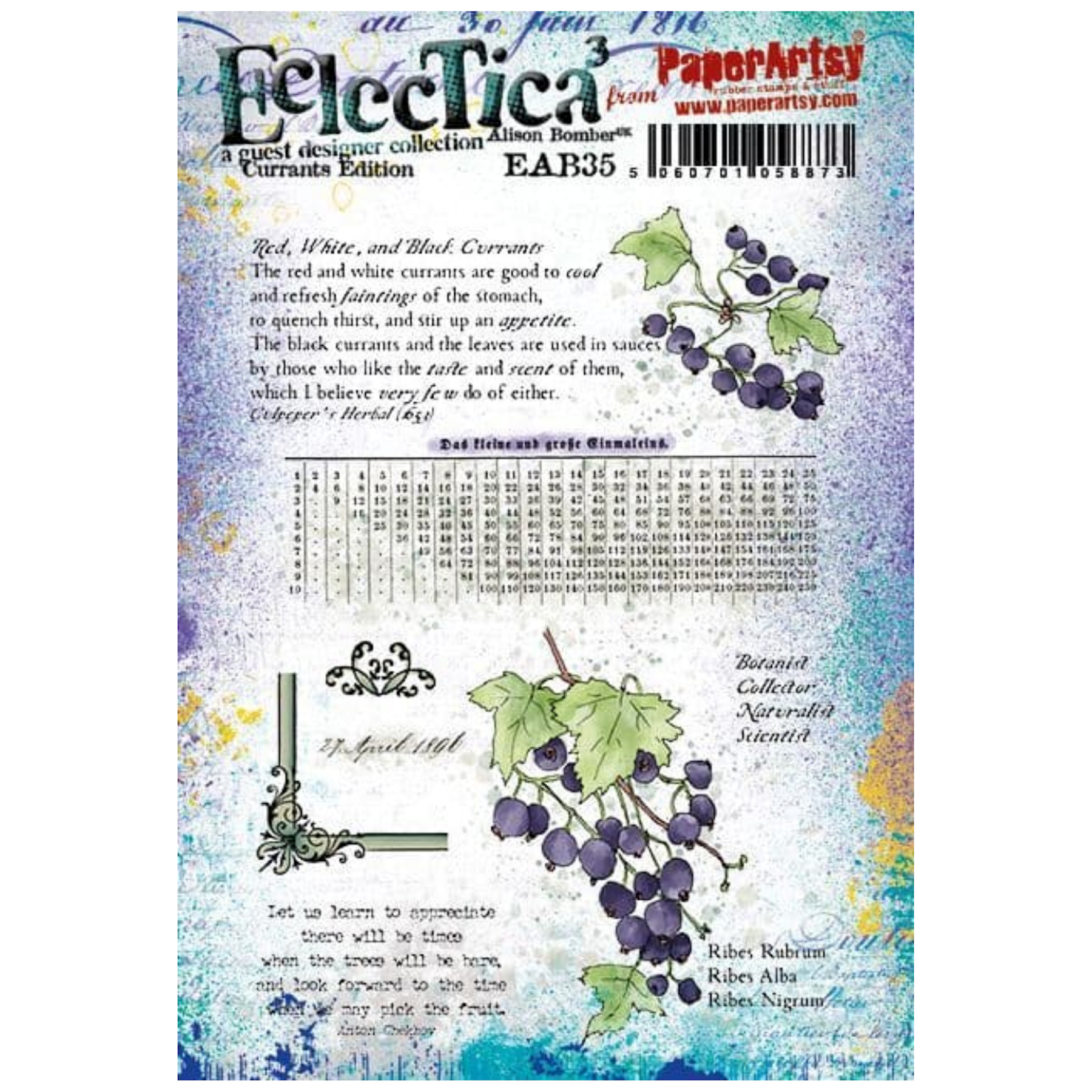 Paper Artsy Alison Bomber Currants Edition Cling Stamps eab35
