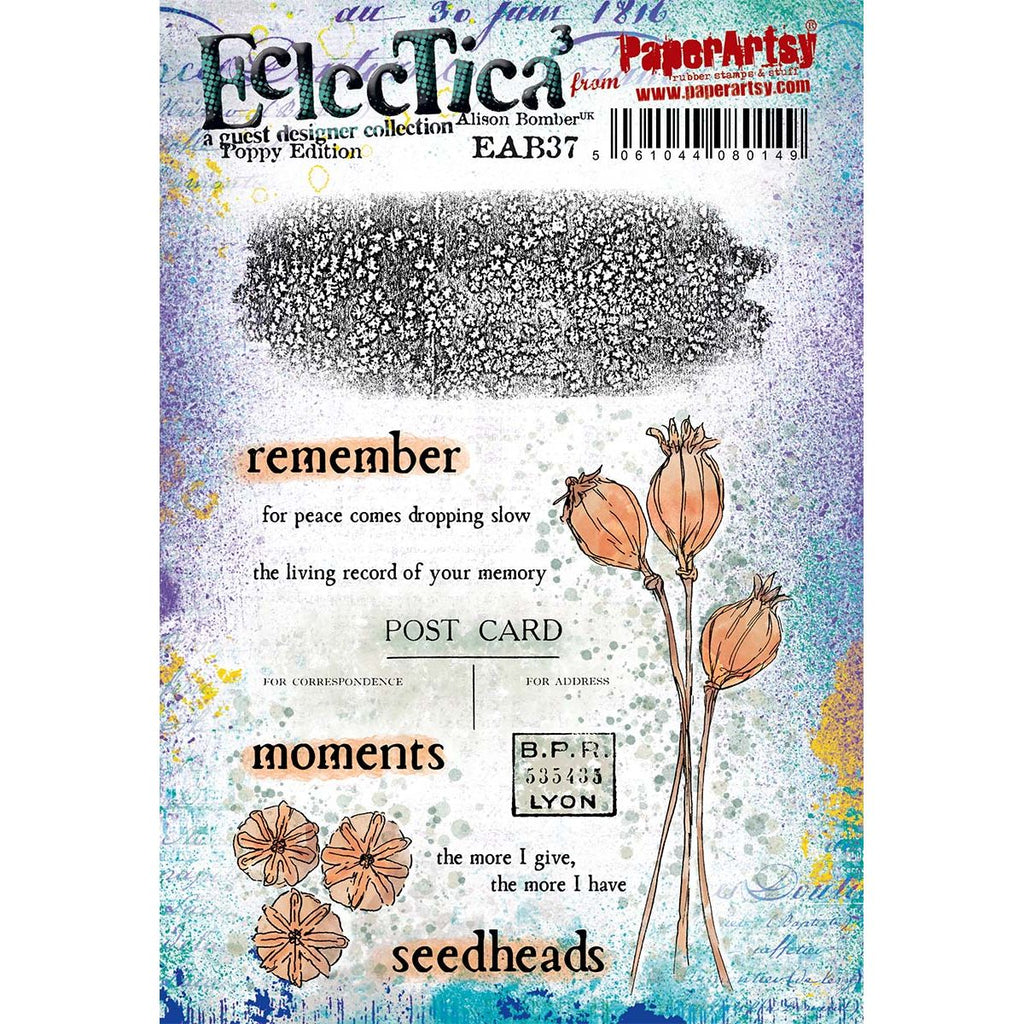 Paper Artsy Alison Bomber Poppy Edition Cling Stamps eab37