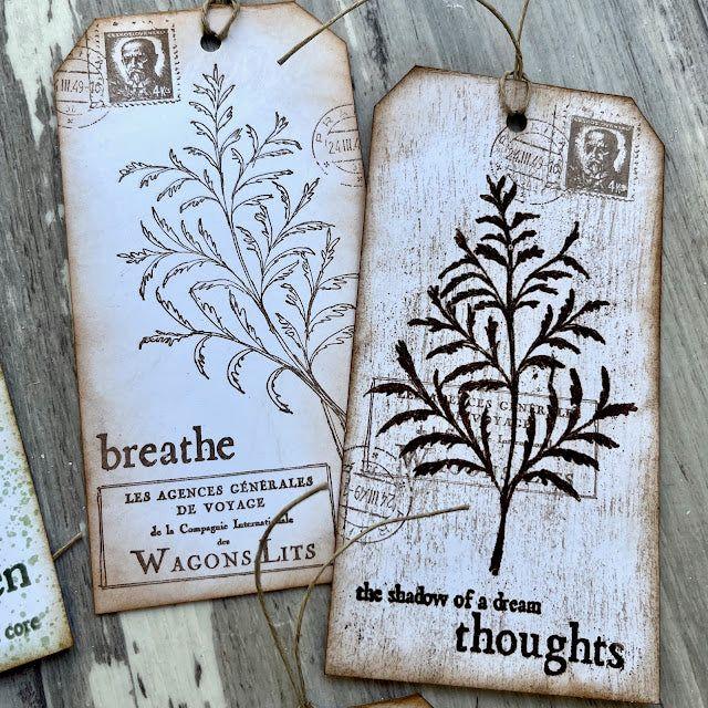 The Paper Artsy Alison Bomber Pressed Foliage Edition Cling Stamps eab39 breathe