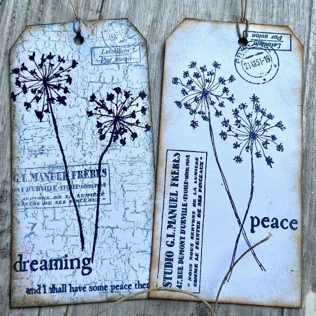 Paper Artsy Alison Bomber Pressed Umbels Edition Cling Stamps