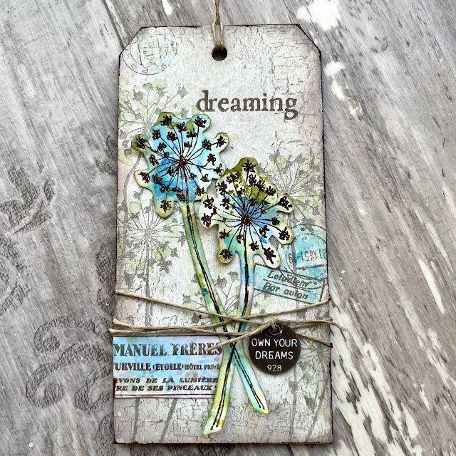 Paper Artsy Alison Bomber Pressed Umbels Edition Cling Stamps