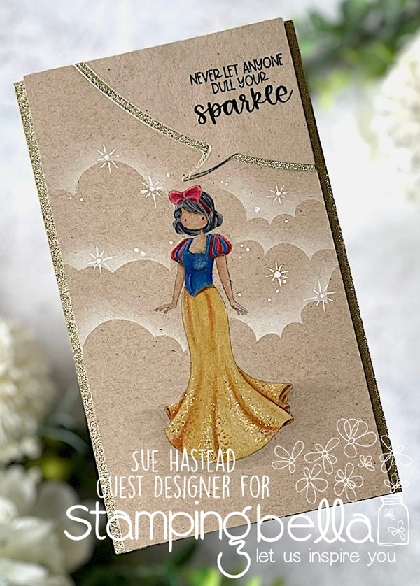 Stamping Bella Princess Sentiment Cling Stamps eb1274 never dull your sparkle