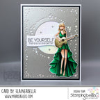 Stamping Bella Uptown Girl Plays Guitar Cling Stamp eb1397