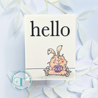 Trinity Stamps Dir-tea Bunny Clear Stamp Set tps-037 hello