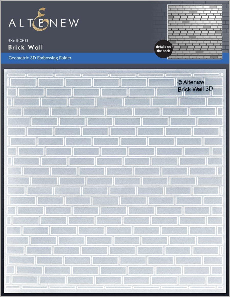 Altenew BRICK WALL 3D Embossing Folder ALT6206